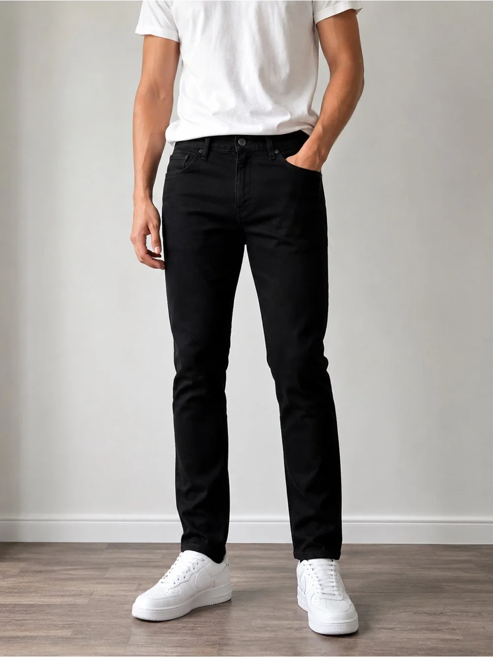 Zara Men’s Slim Straight Stretch Jeans Black Size 31 NWT